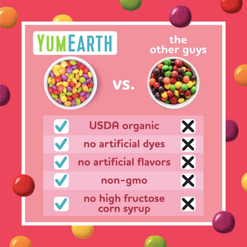 YumEarth Organic Giggles Chewy Candy - Allergy Friendly, No Artificial Dyes, Non GMO, Gluten Free, Fruit Flavored, Vegan Candy Snacks with No Artificial Flavors, 5 oz (Pack of 1) - Image 4