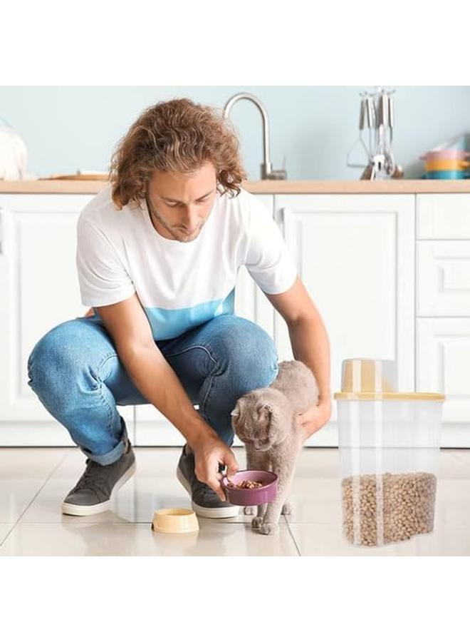 سكاي تاتش حاويات تخزين الطعام 4 قطع مع كوب قياس 2.5 لتر من البلاستيك المحكم للمطبخ ومخزن المؤن، درجة الطعام وخالية من مادة BPA للحبوب والأطعمة الجافة والدقيق والسكر - Image 4