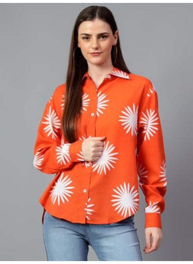 KOTTY Women's Oversized Cotton Blend Shirt(Multicolor,L)_KTTWOMENSSHIRT74L - Image 5