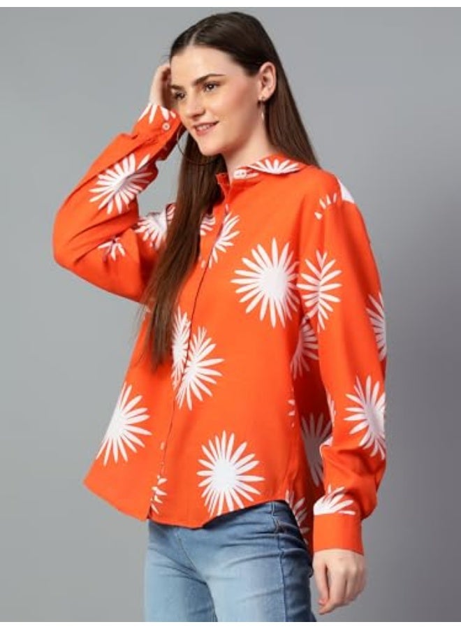 KOTTY Women's Oversized Cotton Blend Shirt(Multicolor,L)_KTTWOMENSSHIRT74L - Image 3