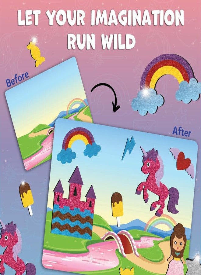 TOYJOS Foil Magic Unicorn & Princess Art Kit for Kids | No Mess DIY Foil Craft Set | Creative Activity for Girls & Boys Ages 4-9 | Educational Gift & Travel Art Toy for Kids - Image 5