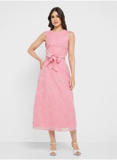 YAS Patterned Crew Neck Dress  - Image 4