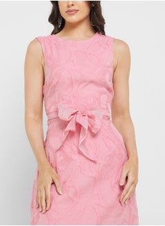 YAS Patterned Crew Neck Dress  - Image 3