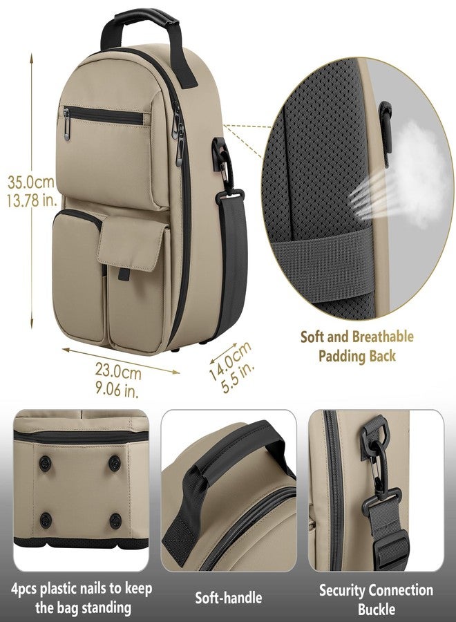 FOREGOER Carrying Case for Meta Quest 3/Oculus Quest 2, Hard Travel Storage Case Compatible with Meta Oculus Quest 2 Headset, Quest Pro and Accessories, VR All-in-One Gaming Headset (khaki) - Image 4