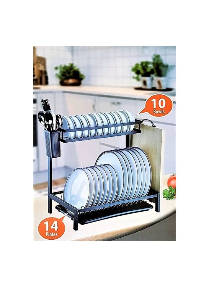 AtrauX 2-Layers Dish Drying Rack, Bowl Organizer / Kitchen Storage Organizer  - Image 1