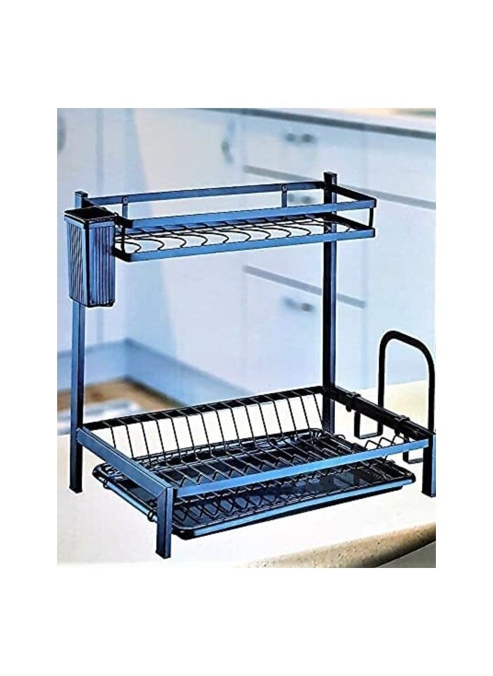 AtrauX 2-Layers Dish Drying Rack, Bowl Organizer / Kitchen Storage Organizer  - Image 2