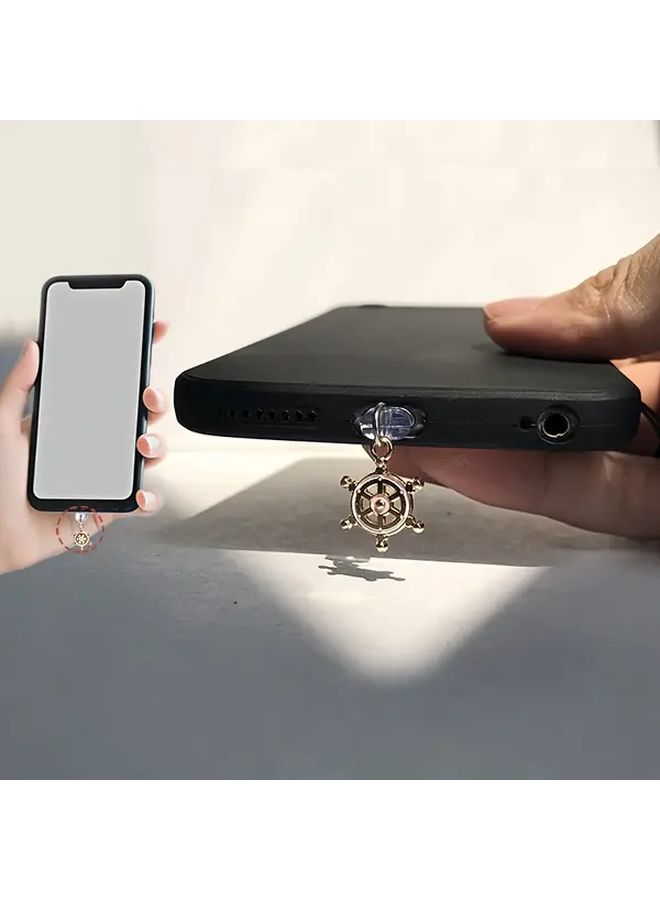 Boat Rudder Phone Dust Plug For iPhone Type C Charging Port Dust Cover - Image 3