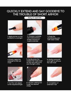 Mobray 3 Piece Acrylic Gel Nail Glue Set Multicolor  - Image 2
