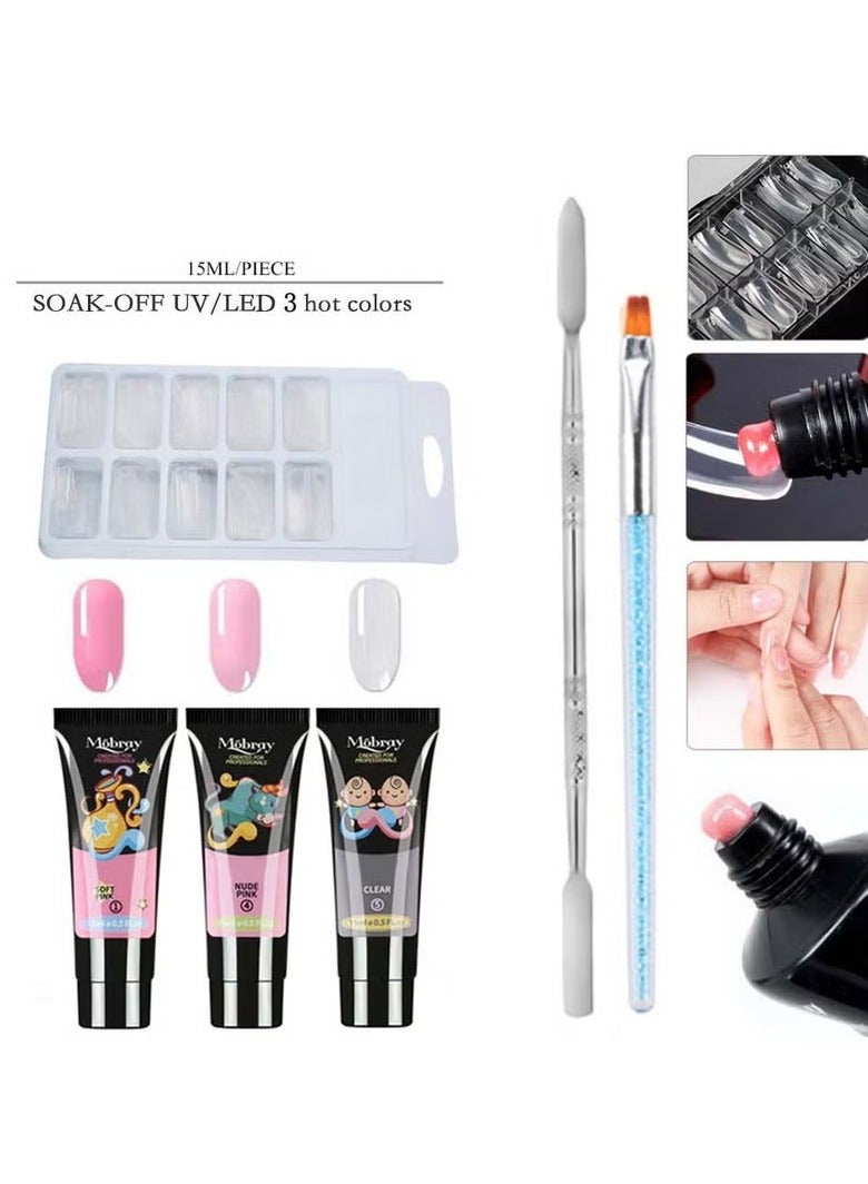 Mobray 3 Piece Acrylic Gel Nail Glue Set Multicolor - Image 5