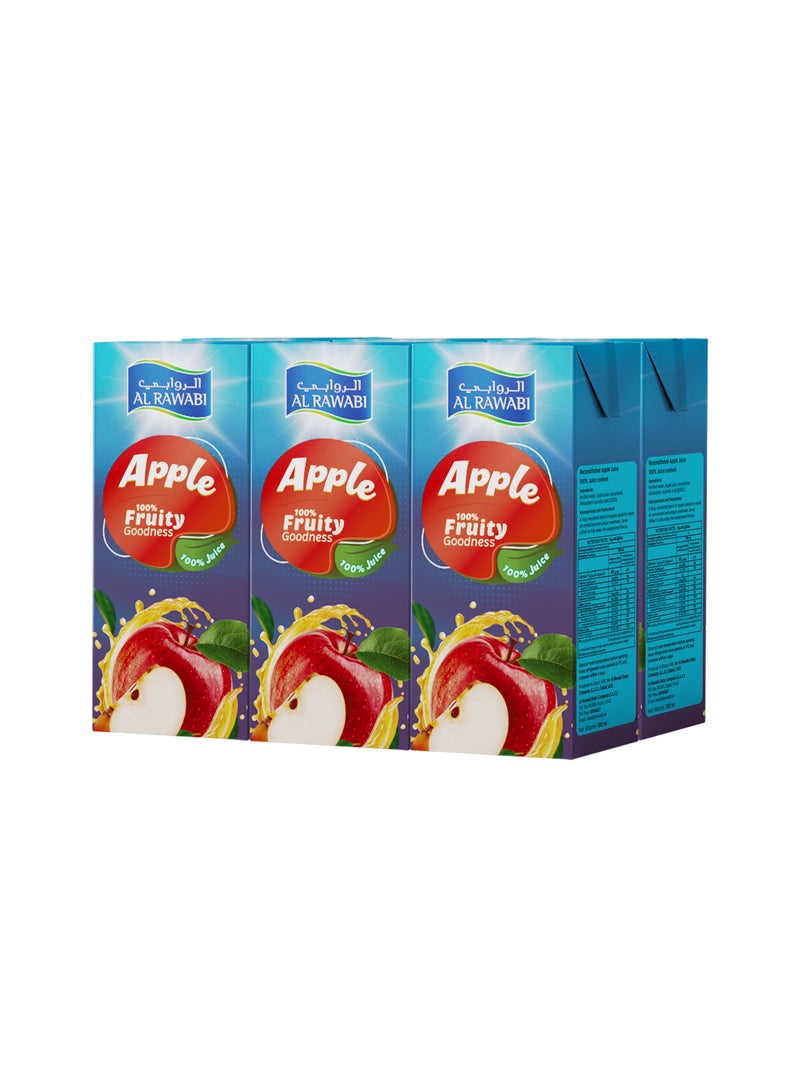 Al Rawabi Apple Long Life Juice Pack 6 x 180ml - Image 1