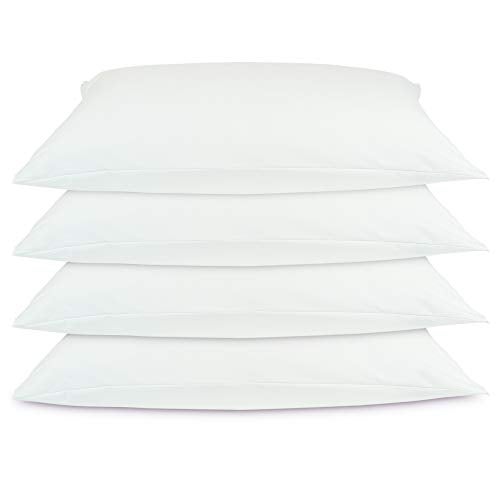 BC BARE COTTON Luxury Hotel Bedding Quality Collection, Ultra Soft dust Proof Plain Pillow Protector | Pillow Cover with Zipper, Soft & Comfortable for Hair and Skin, Standard Size, 4 Pack Set - Image 4