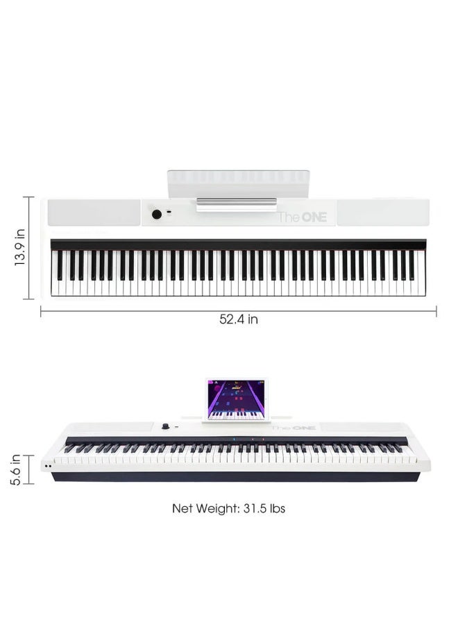 The ONE TON Smart Keyboard Pro, 128 Polyphonies Graded Hammer Action Weighted Stage Piano - Image 2