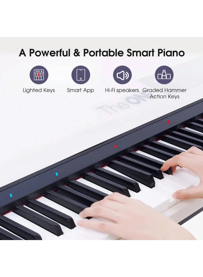 The ONE TON Smart Keyboard Pro, 128 Polyphonies Graded Hammer Action Weighted Stage Piano - Image 4