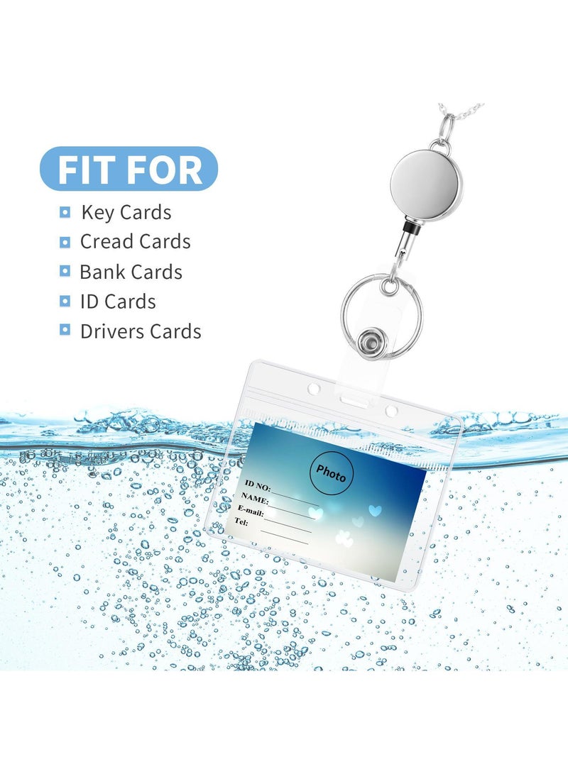 Stylish 3-Pack Badge Lanyards with 6 Badge Holders - Perfect Mother's Day Gift for Women, Men, and Girls - Retractable ID Badge Lanyards in Gold and Rose Gold and White