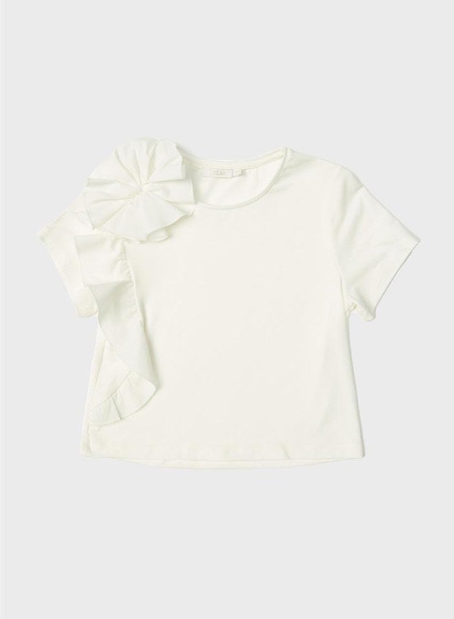 Lia Lea Girl Off White Blouse - Image 4