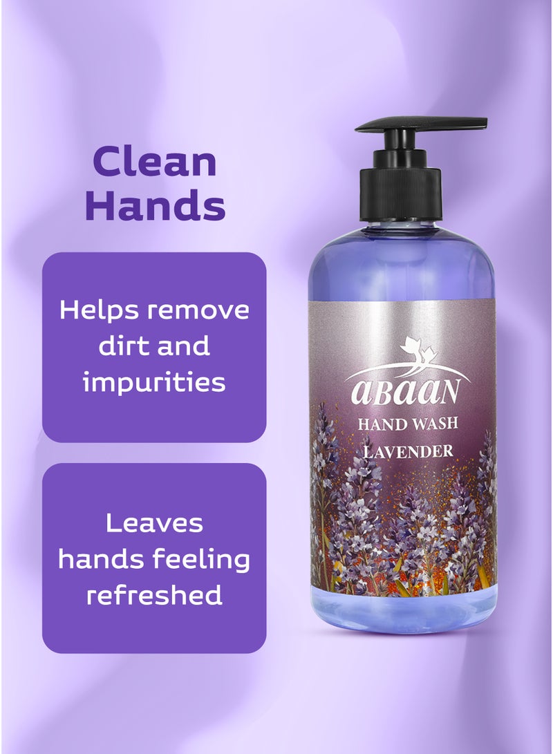 ABAAN - Hand Wash Lavender, 500ml (Pack of 2) | Hand Wash with Calming Lavender Aroma | Liquid Hand Wash | Made in UAE - Image 4