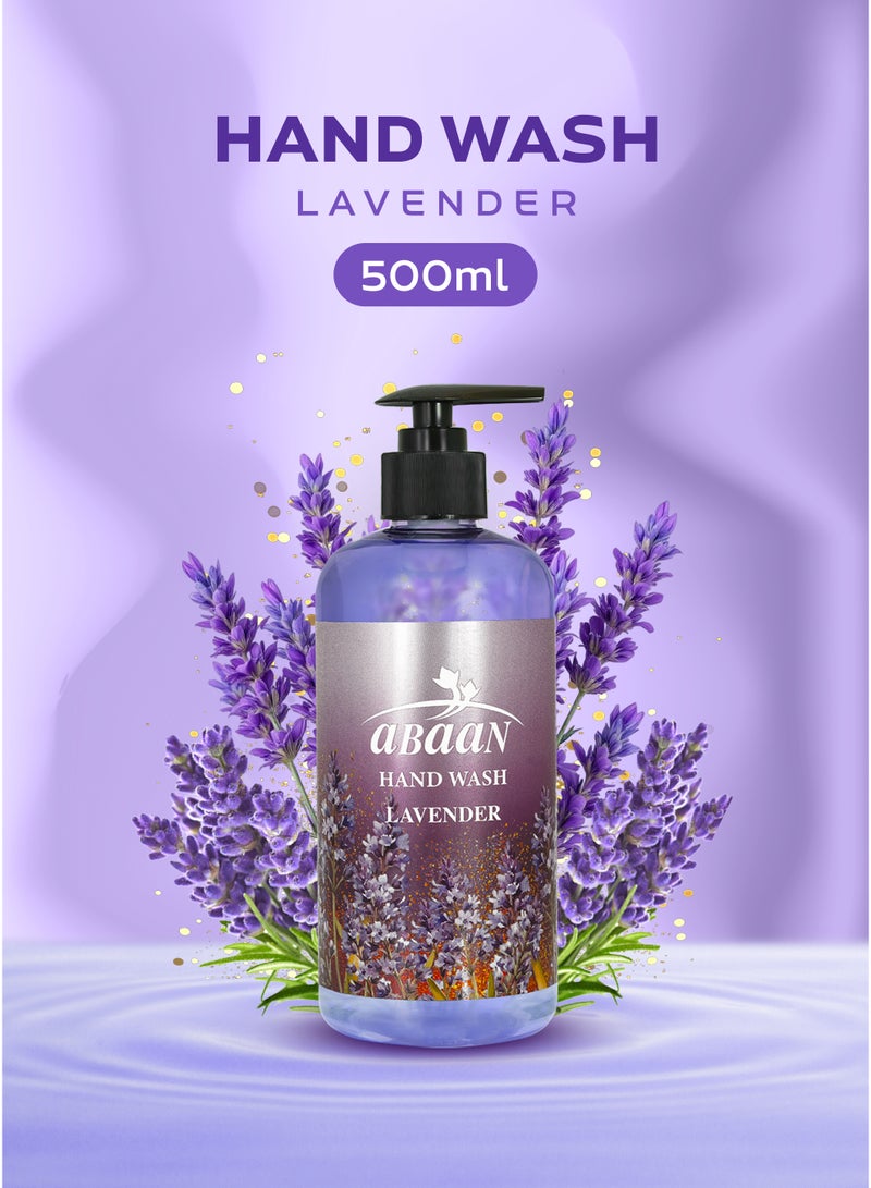 ABAAN - Hand Wash Lavender, 500ml (Pack of 2) | Hand Wash with Calming Lavender Aroma | Liquid Hand Wash | Made in UAE - Image 3