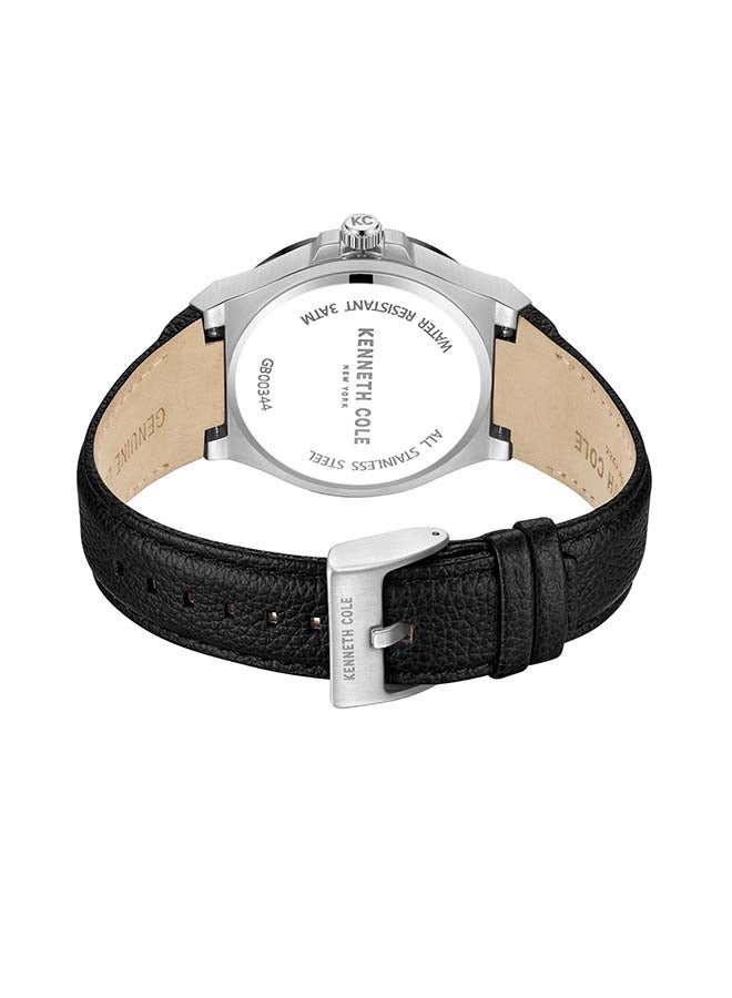 Kenneth Cole New York Modern Classic 43mm Quartz Analog Black Dial Watch For Men - Image 2
