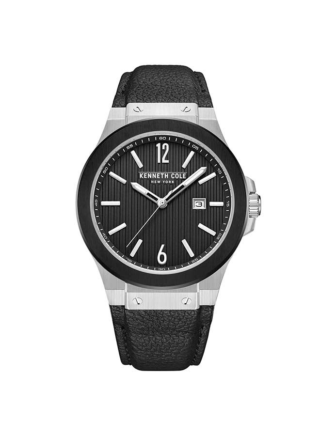 Kenneth Cole New York Modern Classic 43mm Quartz Analog Black Dial Watch For Men - Image 1