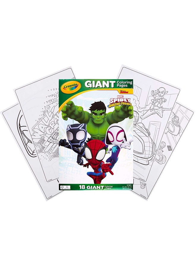 Crayola 18 Giant Coloring Pages Spidey & His Amazing Friends - Image 1