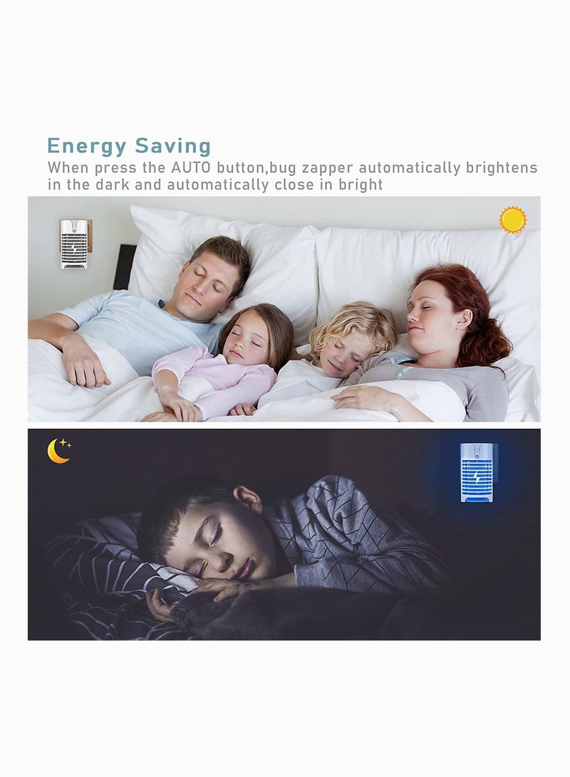 SYOSI Mosquito Killer Lamp SYOSI Intelligent Mosquito Zapper Home Practical Socket Electric Mosquito Killer Creative Socket Indoor Plug in Night Light Repellent Fly Bug Insect Trap 2 Packs (White) - Image 2