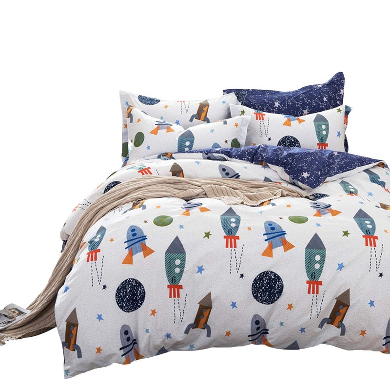 Brandream Brandream Space Bedding Set Full Size Kids Boy Girl Space Galaxy Bedding Set 3Piece Duvet Cover Set 
