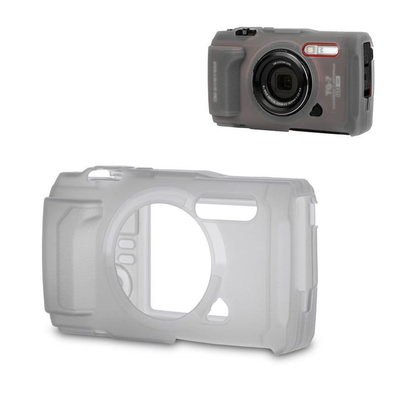 JJC TG-7 Silicone Jacket for Olympus OM System Tough TG-7 TG7 Camera, Replace Olympus CSCH-128 Silicone Case, Anti-Scrath, Cover Providing Extra Protection and Grip - Image 1