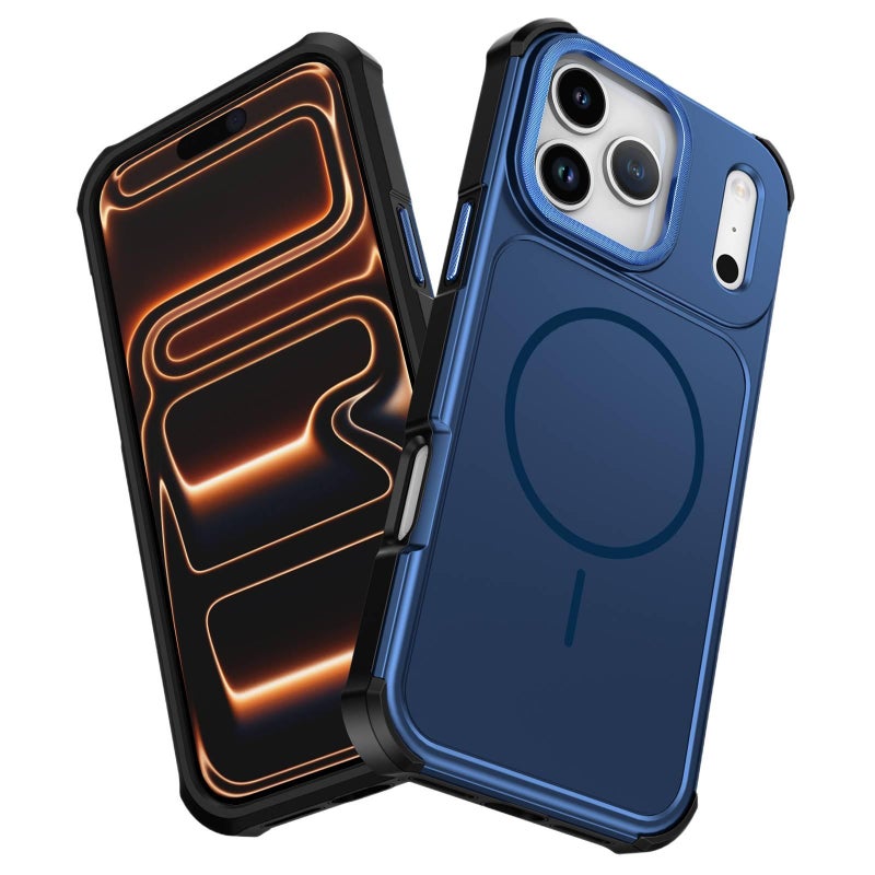 MagSafe iPhone 16 Pro TPU Case Protective for iPhone 16 16 Plus 16 Pro 16 Pro Max with Pure Color in Blue Colour - Image 1