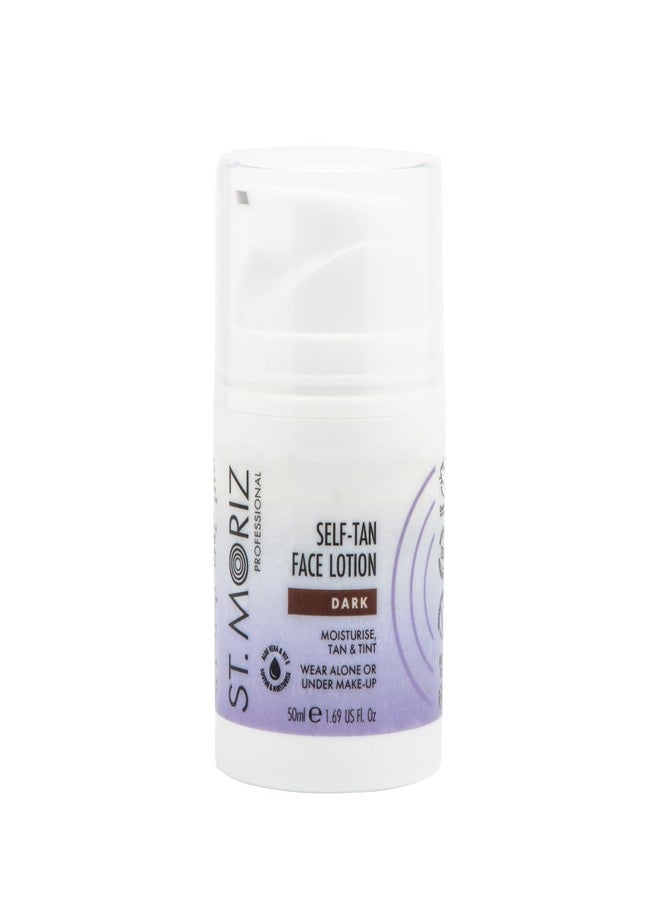 St. Moriz Professional Dark Face Self Tanner – Gradual Tan Face Lotion with Aloe Vera & Vitamin E for Natural, Buildable Color – No Rinse Needed – Vegan, 50ml - Image 1