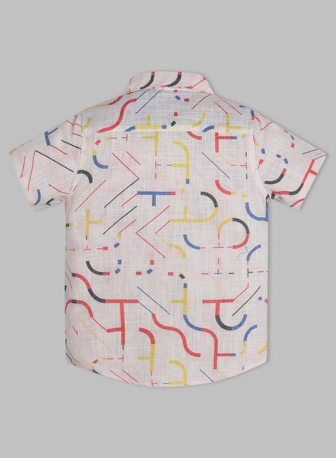 Infinity Kids Abstract Printed Short Sleeves Shirt - Image 4