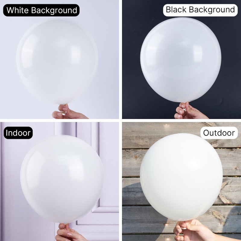 PartyWoo White Balloons 140 pcs Different Sizes of 18 12 10 5 Inch White Balloons Arch Kit Garland for Wedding Baby Shower Birthday Bridal Shower Graduation Engagement Party Decorations White-Y13 - Image 3