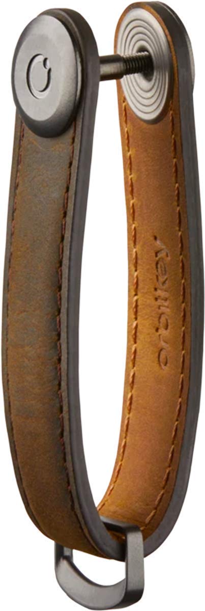Orbitkey Orbitkey Crazy Horse Leather Key Organizer | Holds up to 7 Keys, Oak Brown  - Image 2