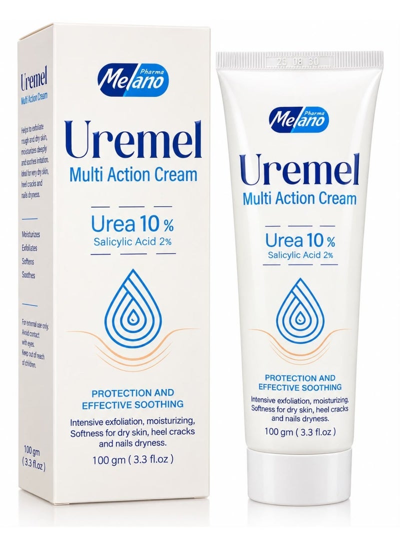 Melano Pharma Uremel Multi Action Cream Urea 10% Salicylic Acid 2% 100 g - Image 1