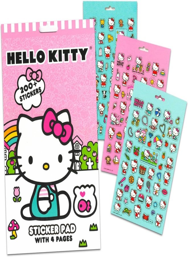 Hello Sanrio حقيبة ظهر سانريو هيلو كيتي مع حقيبة غداء للبنات والأطفال ~ مجموعة من 5 قطع تتضمن حقيبة مدرسية مقاس 16 بوصة، وأكثر من 2000 ملصق، ومشابك صفحات، والمزيد (مستلزمات مدرسية هيلو كيتي)، حقيبة ظهر وحقيبة غداء قطيفة. - Image 3