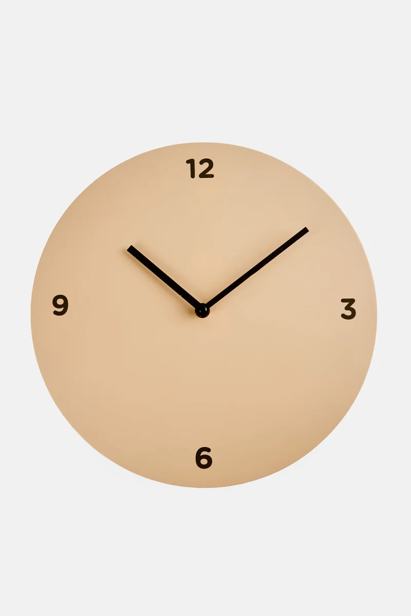 Muy Mucho Cardboard Wall Clock, Tan