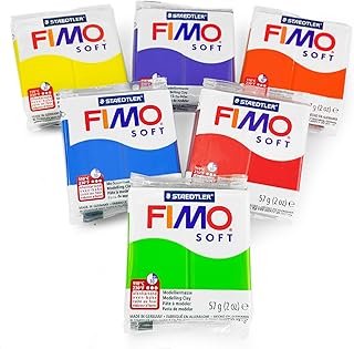 Fimo FIMO Soft Polymer Oven Modelling Clay - 57g - Set of 6 - Tropical Colours - Image 1