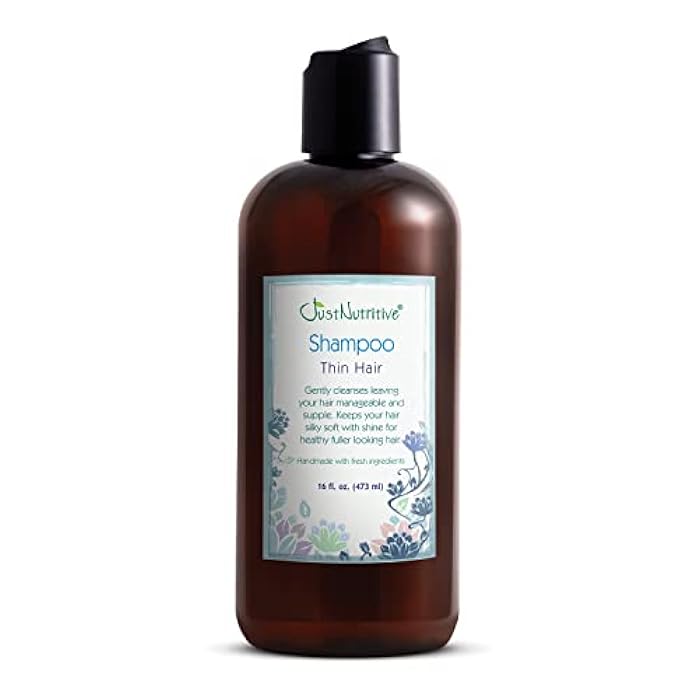 Just Nutritive Thin Hair Shampoo | Visibly Thicker Appearance | Natural Shampoo for Enhanced Volume 16 Fl Oz - Image 1