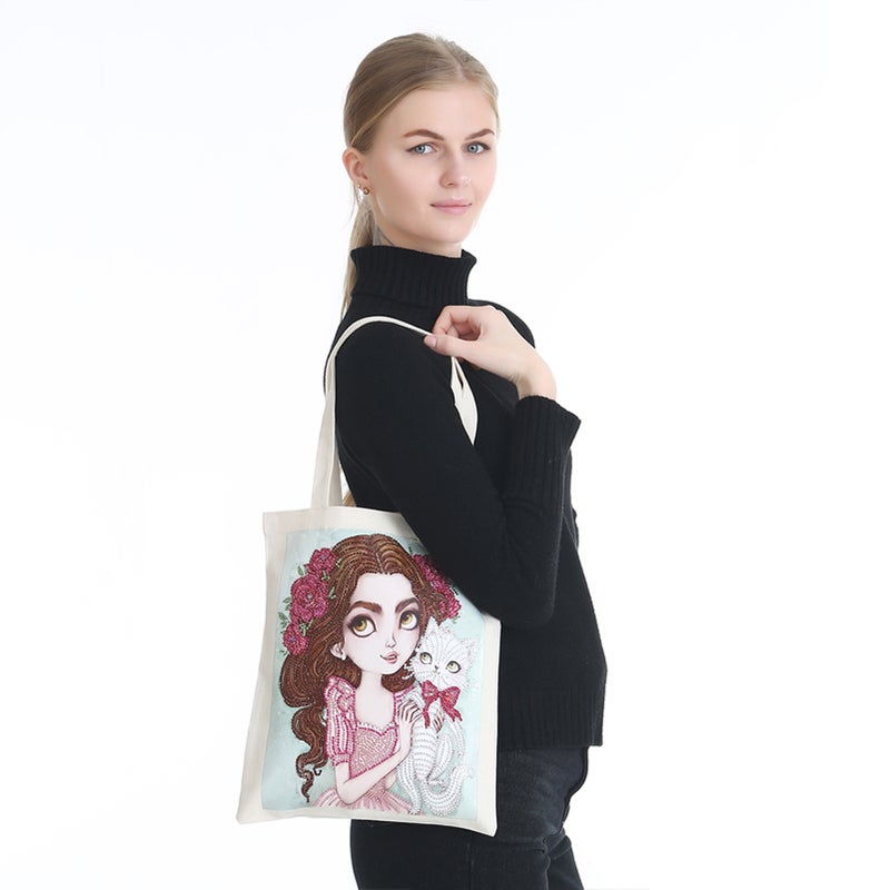 Diamond Painting Handbag DIY Diamond Art Handbag Cross Stitch Embroidery Craft Portable Handbag - Image 2