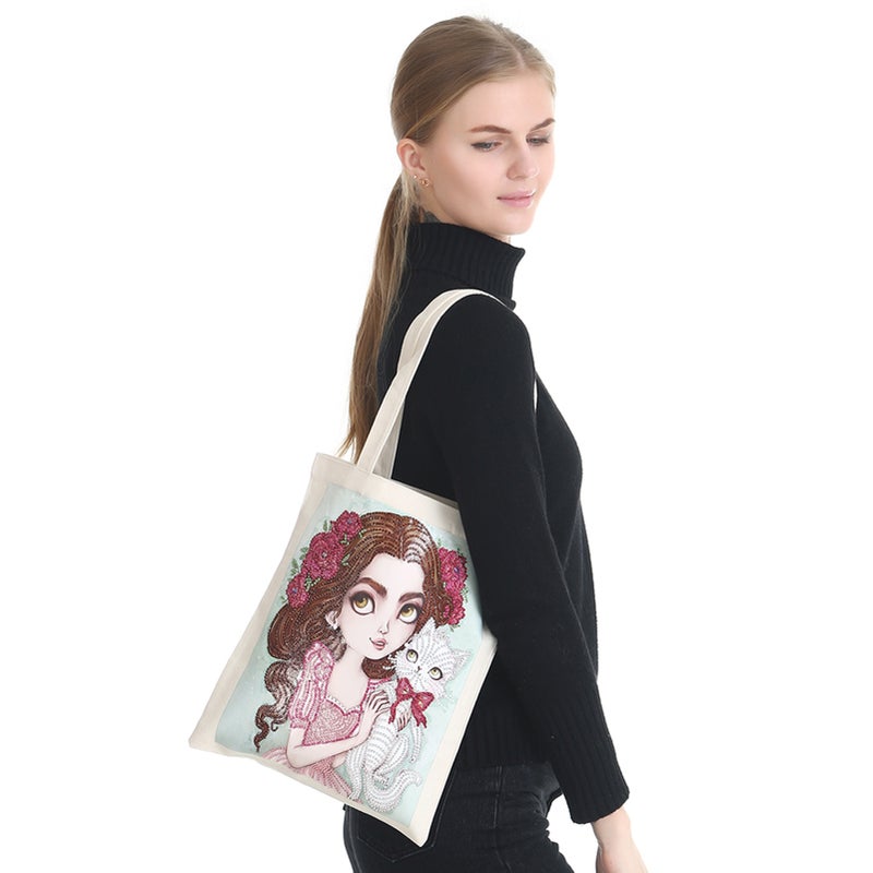 Diamond Painting Handbag DIY Diamond Art Handbag Cross Stitch Embroidery Craft Portable Handbag - Image 5
