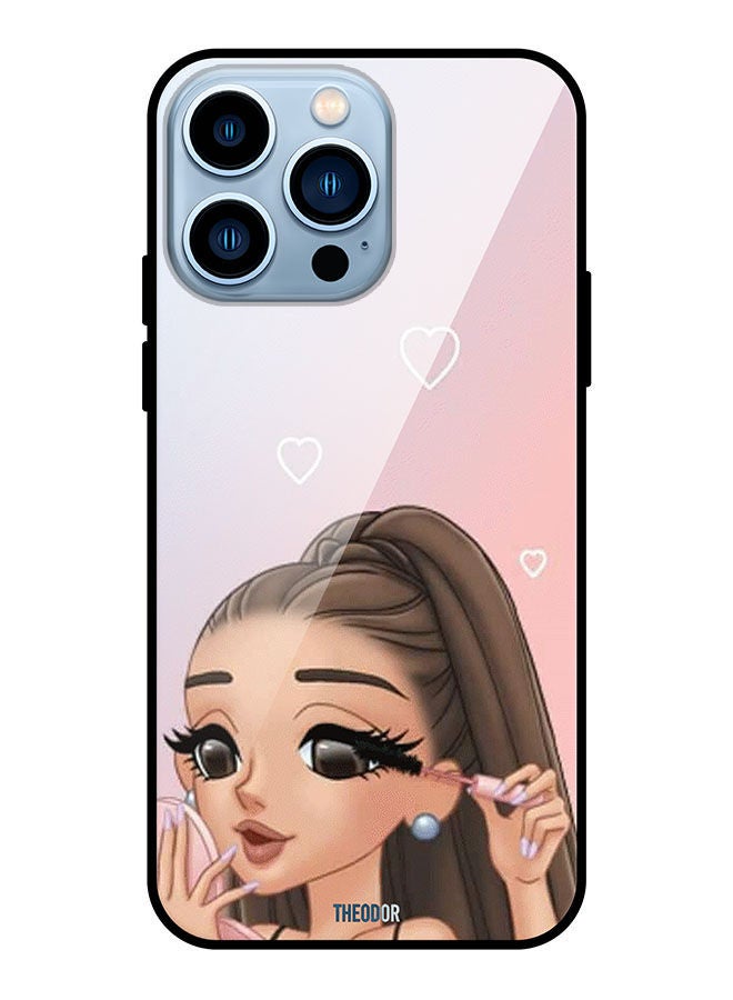 Theodor Protective Tempered Glass Case Cover For Apple iPhone 13 Pro Putting Makeup - Image 1