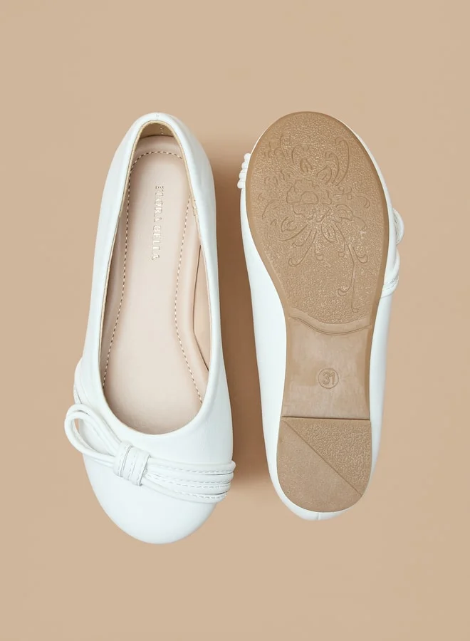 Flora Bella By Shoexpress Slip-On Ballerina Shoes with Bow Accent