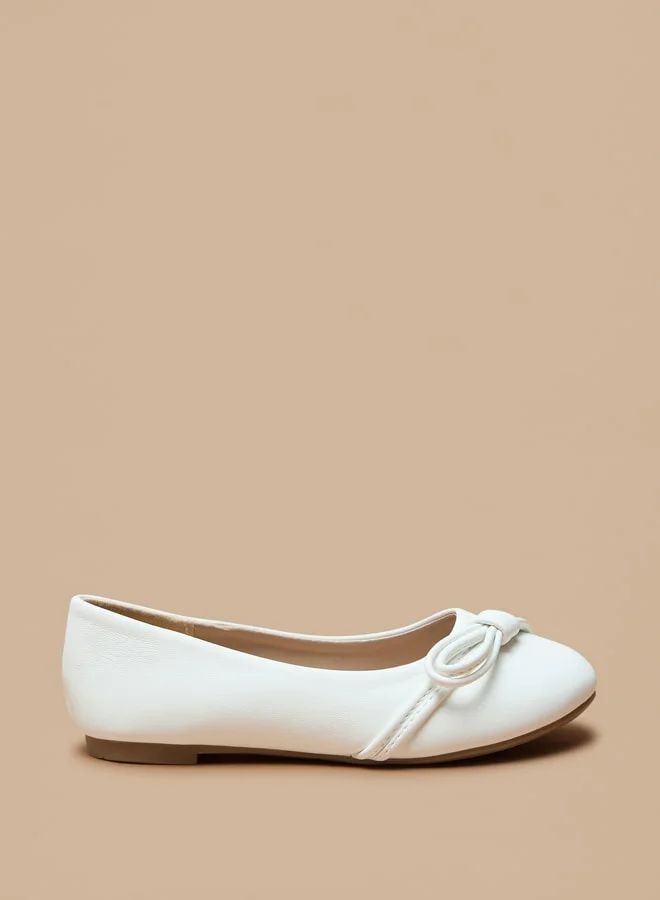 Flora Bella By Shoexpress Slip-On Ballerina Shoes with Bow Accent