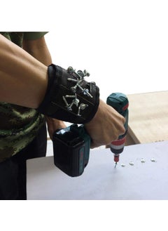 BLAPOXE BLAPOXE 1680D Ballistic Polyester Magnetic Belt Wristband with 3 Powerful Strong Magnets for Holding Tools Screws Nails Bolts Drill Bits and Small Tool Black  - Image 5