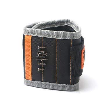 BLAPOXE BLAPOXE 1680D Ballistic Polyester Magnetic Belt Wristband with 3 Powerful Strong Magnets for Holding Tools Screws Nails Bolts Drill Bits and Small Tool Black  - Image 4