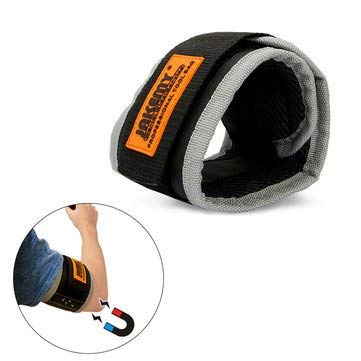 BLAPOXE BLAPOXE 1680D Ballistic Polyester Magnetic Belt Wristband with 3 Powerful Strong Magnets for Holding Tools Screws Nails Bolts Drill Bits and Small Tool Black  - Image 2