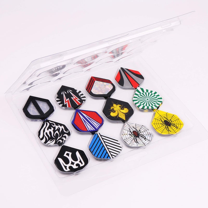 MaxMau Dart Flights,144 pcs Standard Shape Professional Flight Feather Replacement Tails Wing for Steel Tip and Soft Tip Darts - Image 5