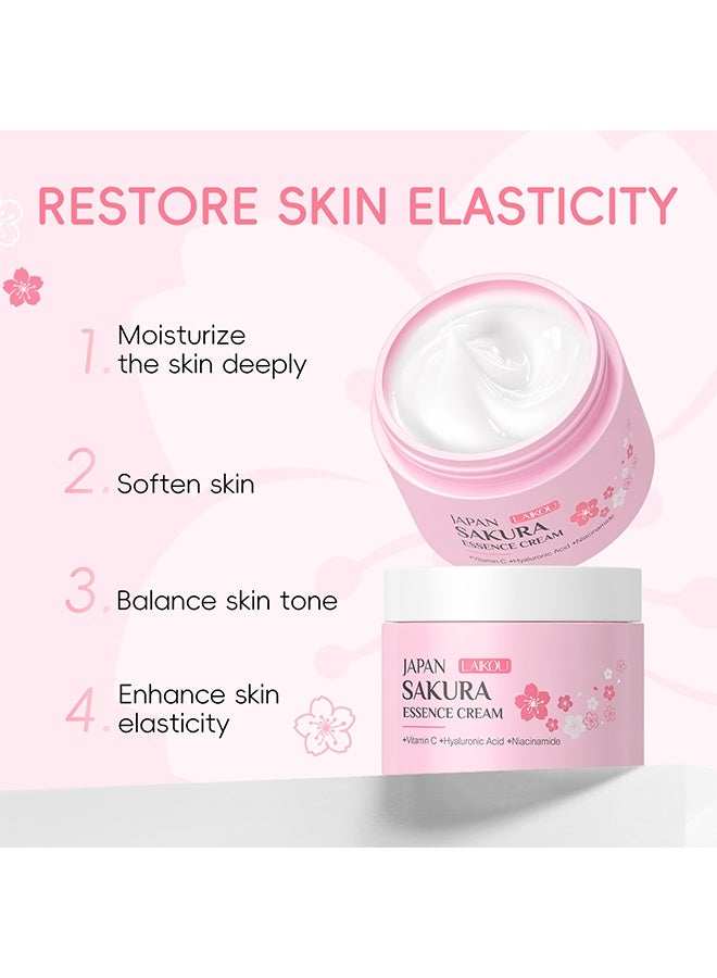 Laikou Sakura Essence Cream, Vitamin C Cream For Improving Skin Reducing Wrinkles and Moisturizing Enhance Skin, Body and Face Moisturizer for Dry Skin (25g) - Image 5
