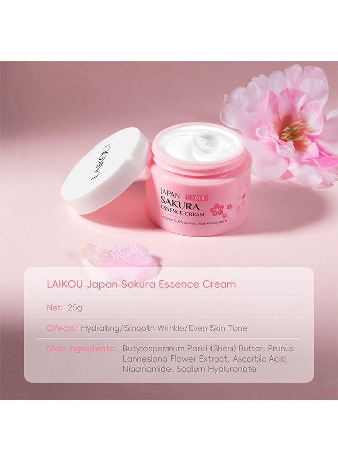 Laikou Sakura Essence Cream, Vitamin C Cream For Improving Skin Reducing Wrinkles and Moisturizing Enhance Skin, Body and Face Moisturizer for Dry Skin (25g) - Image 3