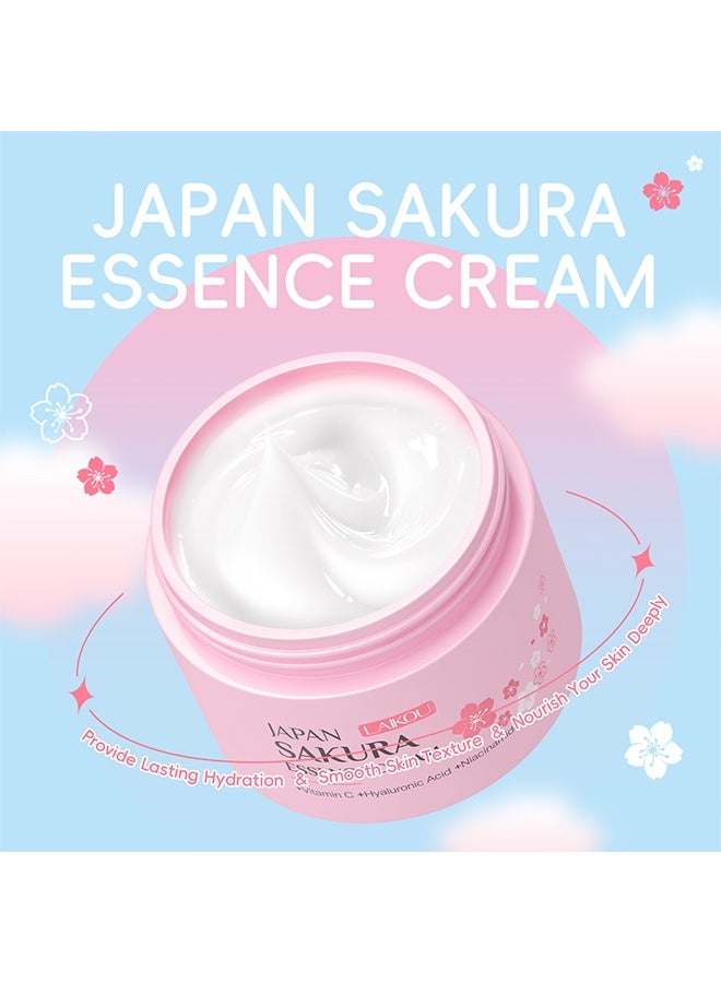 Laikou Sakura Essence Cream, Vitamin C Cream For Improving Skin Reducing Wrinkles and Moisturizing Enhance Skin, Body and Face Moisturizer for Dry Skin (25g) - Image 2