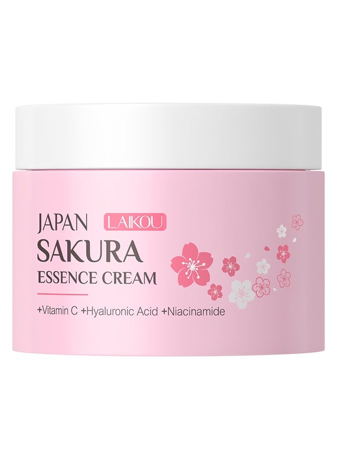Laikou Sakura Essence Cream, Vitamin C Cream For Improving Skin Reducing Wrinkles and Moisturizing Enhance Skin, Body and Face Moisturizer for Dry Skin (25g) - Image 1